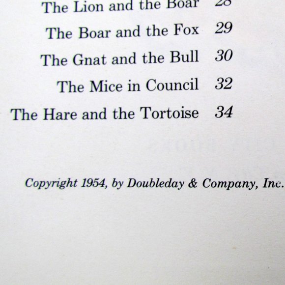 AESOP'S FABLES 1954 VINTAGE EXCELLENT HARDCOVER w TONY PALAZZO ART, DOUBLDAY - Picture 11 of 15